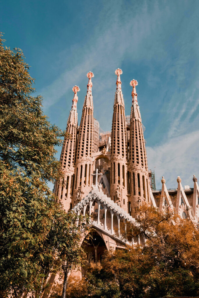 view of Gaudis in Barcelona 